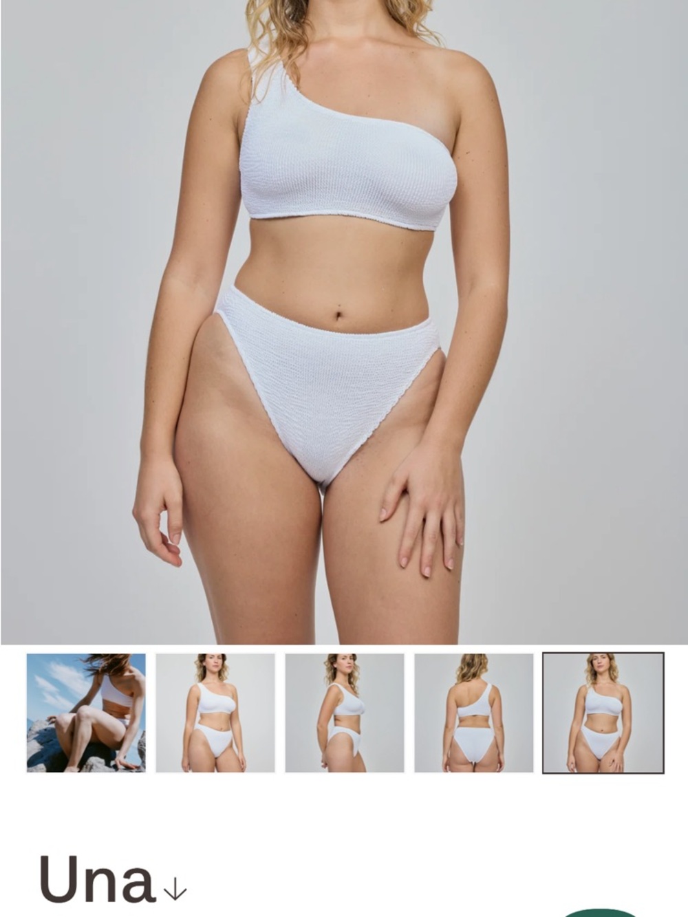 Youswim White One-Shoulder Bikini